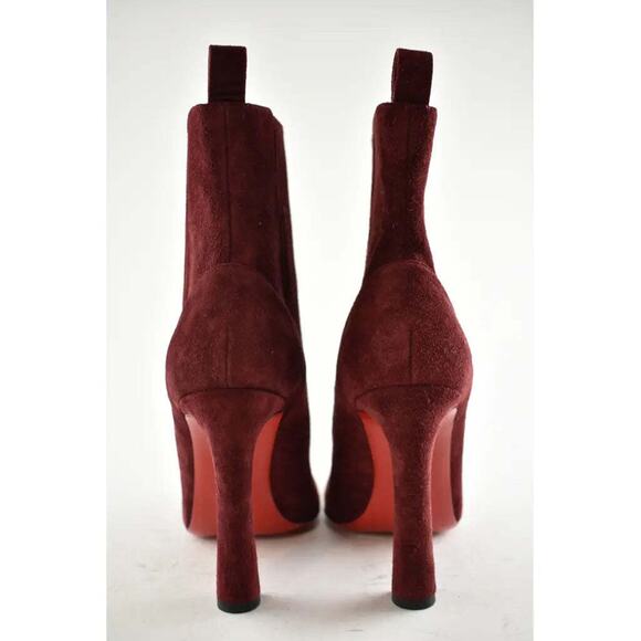 Christian Louboutin Me In The 90S 100 Tanin Red Suede Short Heel Ankle Boot 37 - Picture 11 of 12